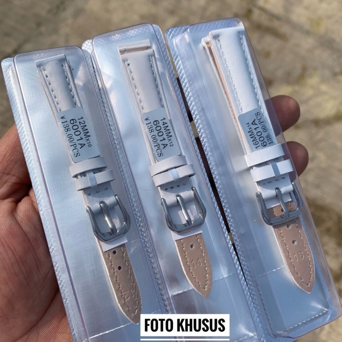 STRAP TALI JAM TANGAN WANITA PUTIH LIMITED KULIT TERBATAS