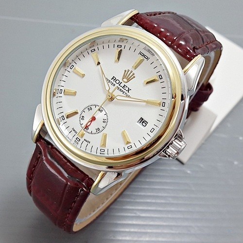 JAM TANGAN ROLEX TALI KULIT AUTOMATIC FORSALE