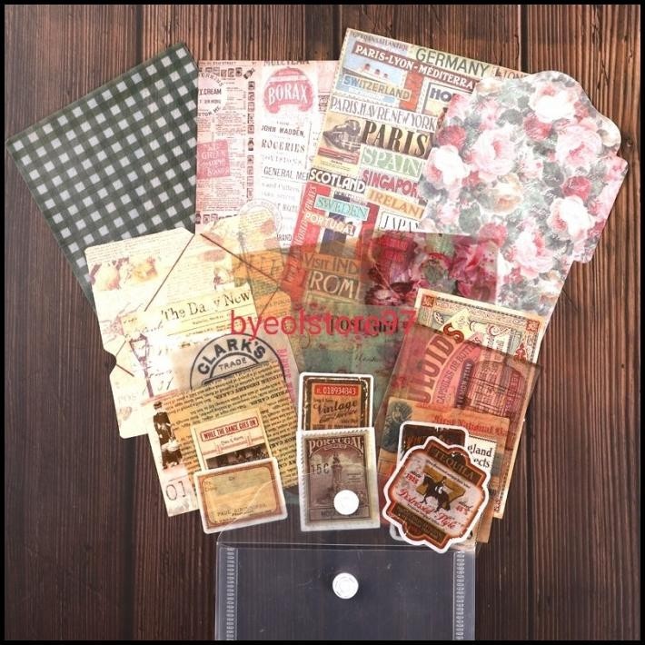 

DISKON KERTAS GAYA RETRO UNTUK DEKORASI JURNAL / SCRAPBOOK !