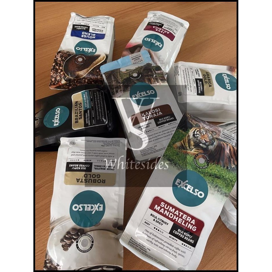 

HOT DEAL HOUSE BLEND - EXCELSO WHOLE BEAN BUBUK ARABICA GOLD SUMATRA JAVA LUWAK