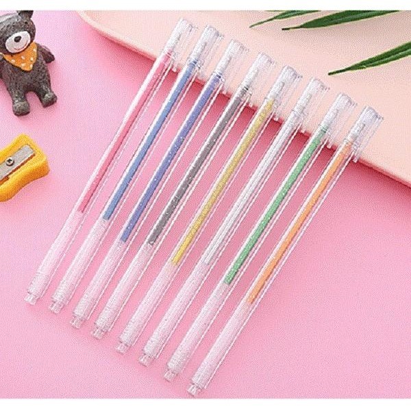 

Set 18 Pcs Pulpen Gel Glitter Aneka Warna S0236 Import