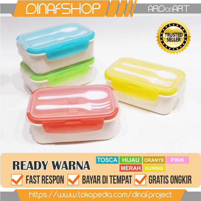 Lunch Box Tempat Kotak Makan Plastik Calista Prima Iwaki Sekat 2 B62