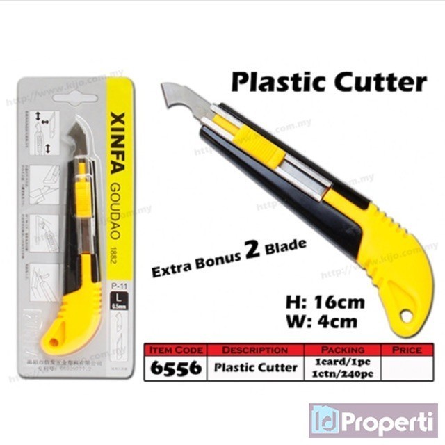 

Xinfa Pisau Cutter 4x16cm Potong Akrilik Plastik Mika Body Besi Tajam