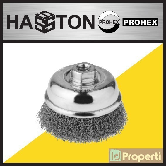 

Hasston 3440-008 Sikat Mangkok 3inch M10 Kawat Wheel Cup Brush Karat