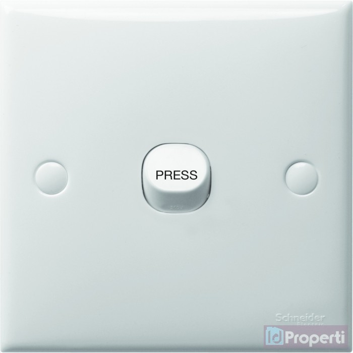 Schneider E31_1RBPRPA_WE Bel Classic Clipsal Bell Switch 1 Gang Putih