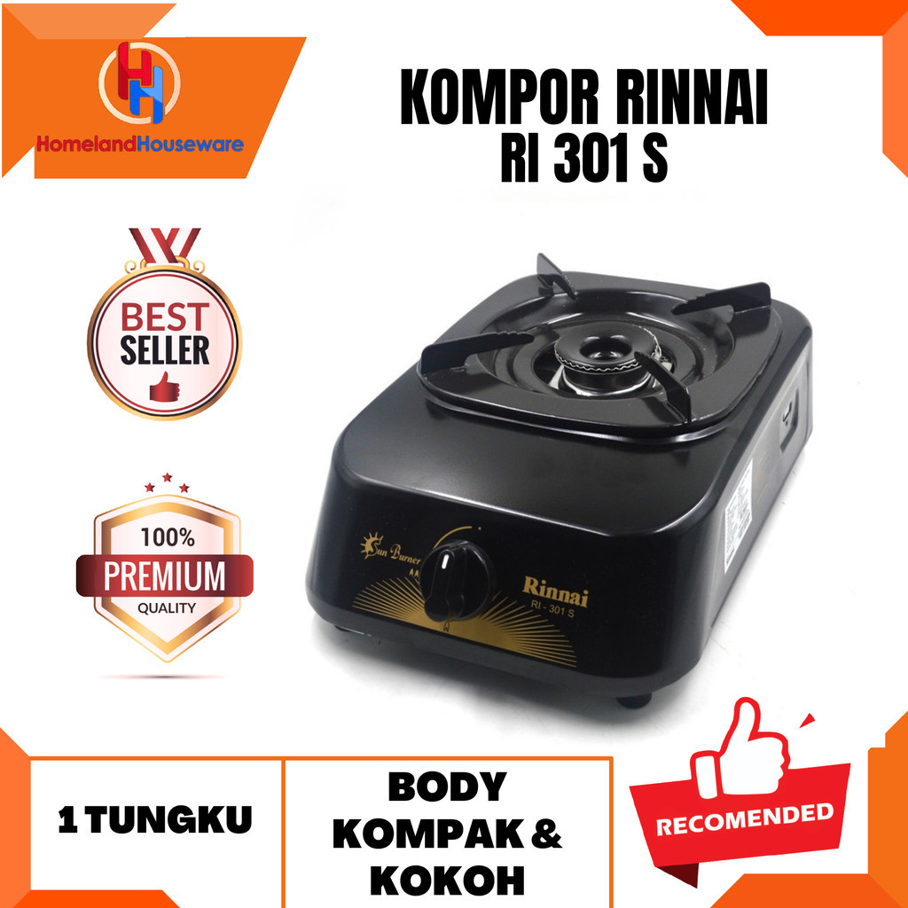 KOMPOR RINNAI RI 301 S/KOMPOR GAS 1 TUNGKU RINNAI RI 301 S