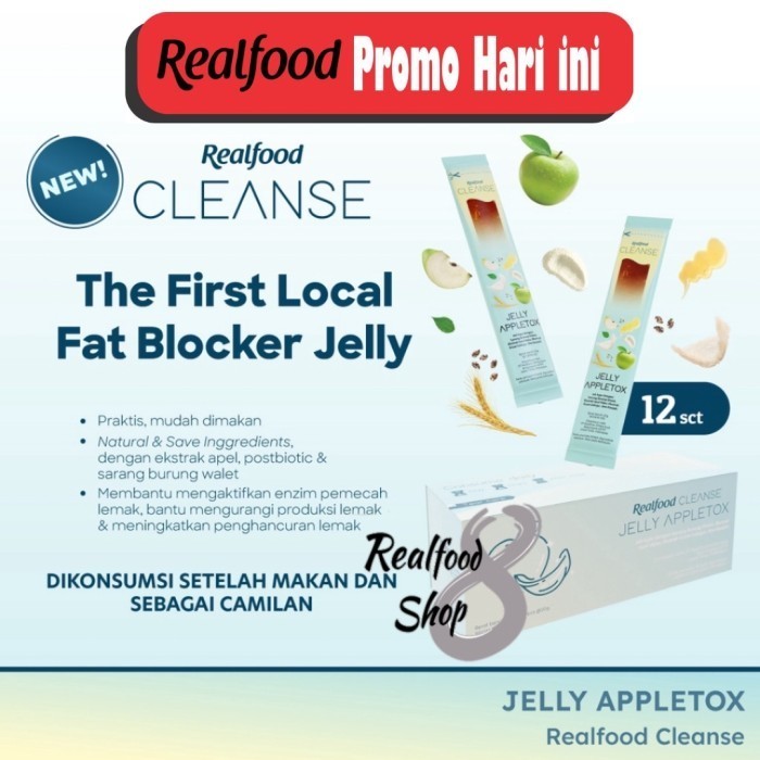 

Realfood Cleanse Jelly Sarang Burung Walet Tox Fatbloer 12 Pcs
