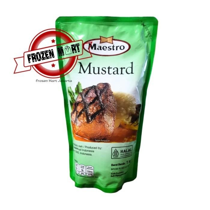 

MAESTRO Mustard / Mustard Maestro / Saus Bumbu Burger HALAL 1Kg Kualitas Terbaik