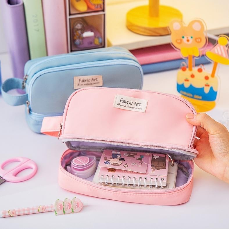 

se-7 CODBesar Jumbo Pencil Cases Large Capacity Pencil Bag Pouch Holder Box for Girls Office Student Stationery Organizer School Supplies Tempat Kosmetik Bag Premium