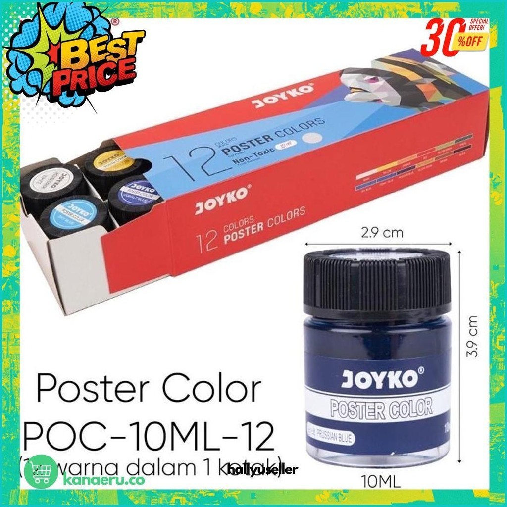 

Cat Poster/Poster Color Joyko 12 Warna Poc-10Ml-12W [Promo][Cod][Gratisongkir]