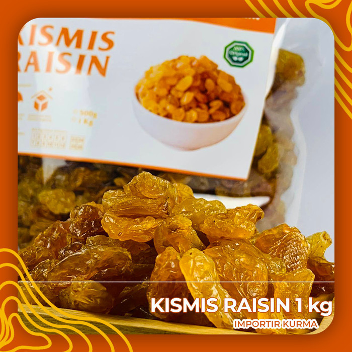 

Ready oke] Kismis Golden Raisin Asam Manis Premium Organik Halal 1Kg