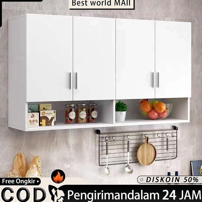 Rak Gantung Dapur Kitchen Set Atas 4 Pintu Lemari Kabinet Dapur Cubic Kitchen Set Minimalis Rak bumb