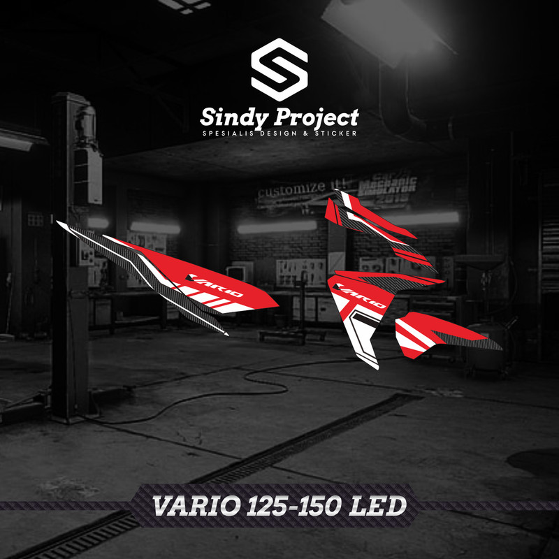 Striping Sticker Stiker Motor VARIO 125-150 LED OLD LAMA kode 010