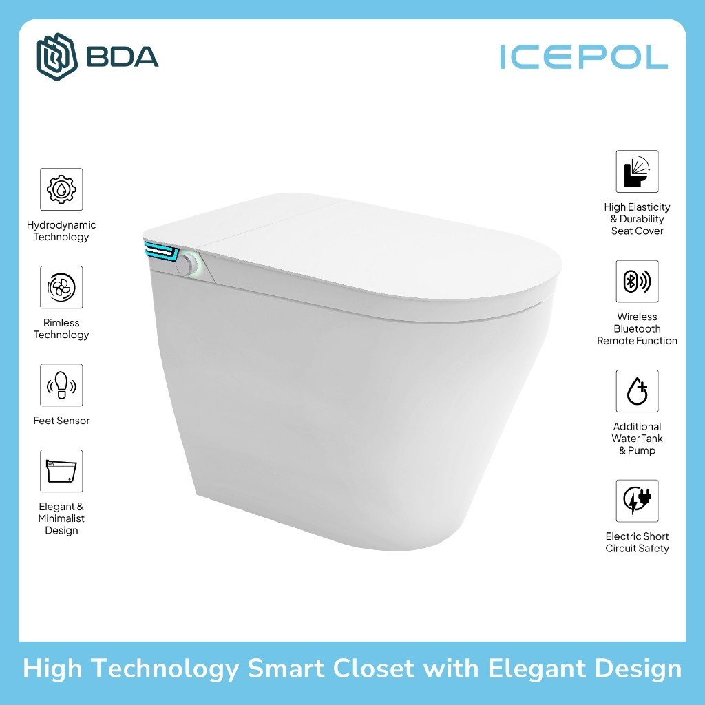 Icepol Closet Duduk Kloset Duduk Toilet Duduk Smart Closet IC SM 2308