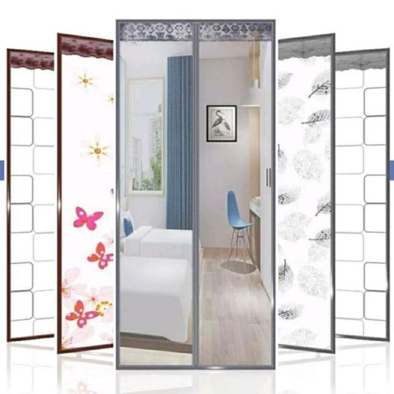 [PROMO] Tirai Magnet Pintu Khusus Ruangan BerAC Polos Tanpa Motif PVC