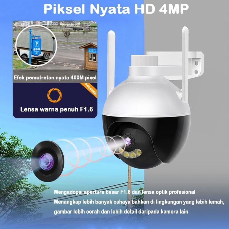 [DISKON] cctv outdoor PTZ jarak jauh lewat hp wifi 360 derajat / smart cctv ip camera cctv tanpa kab
