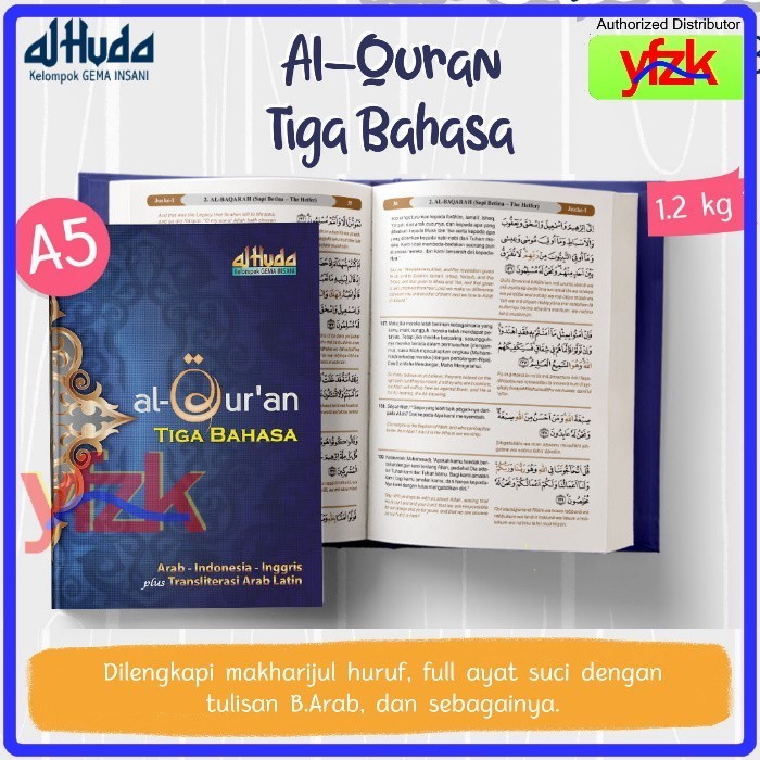 Terlaris AlQuran Terjemahan Bahasa Inggris Indonesia Arab Latin A5 Al Quran SALE