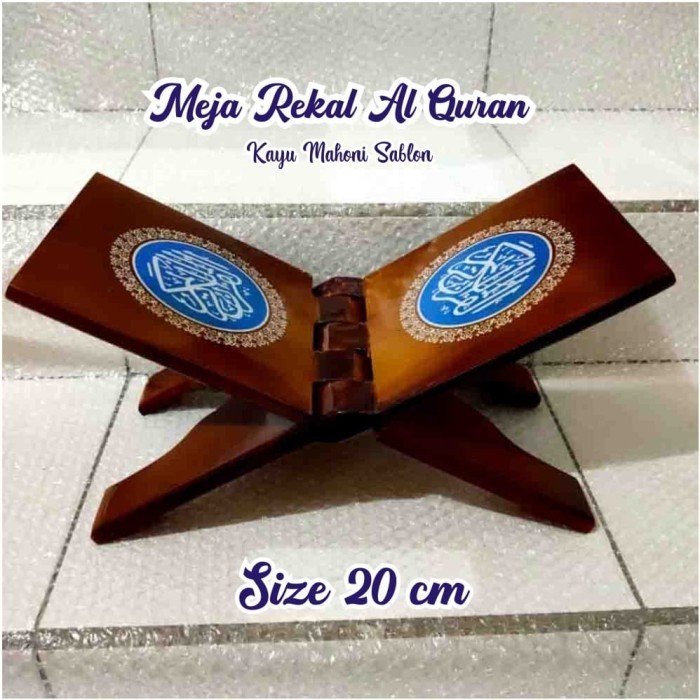 

Rekal,Meja,tatakan,Dudukan Alquran Sablon Size 20