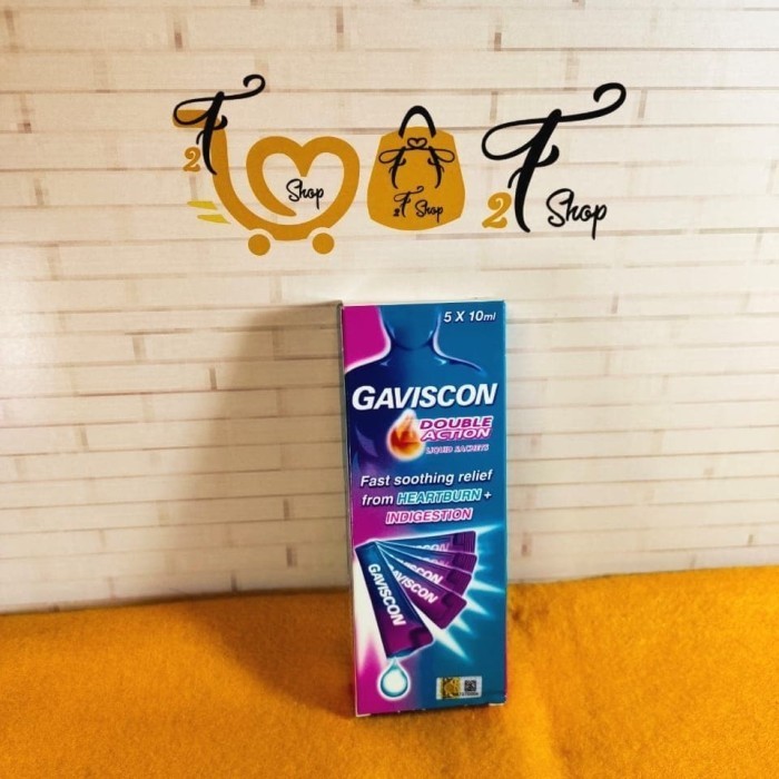 Gaviscon Double Action 5 x 10 ml Obat Maag Asam Lambung Liquid Sachet