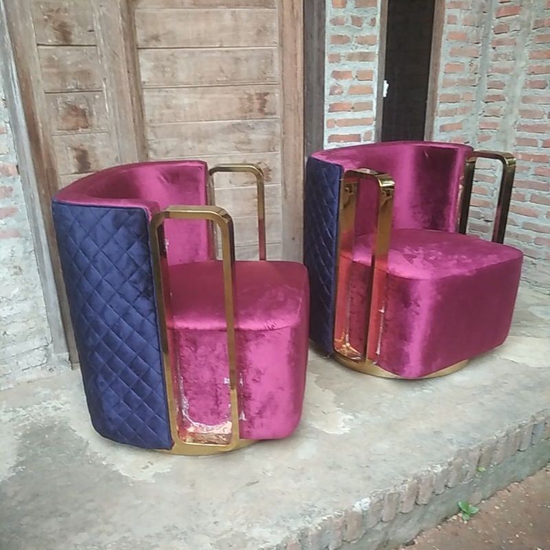 Kursi putar santai stainless minimalis modern.