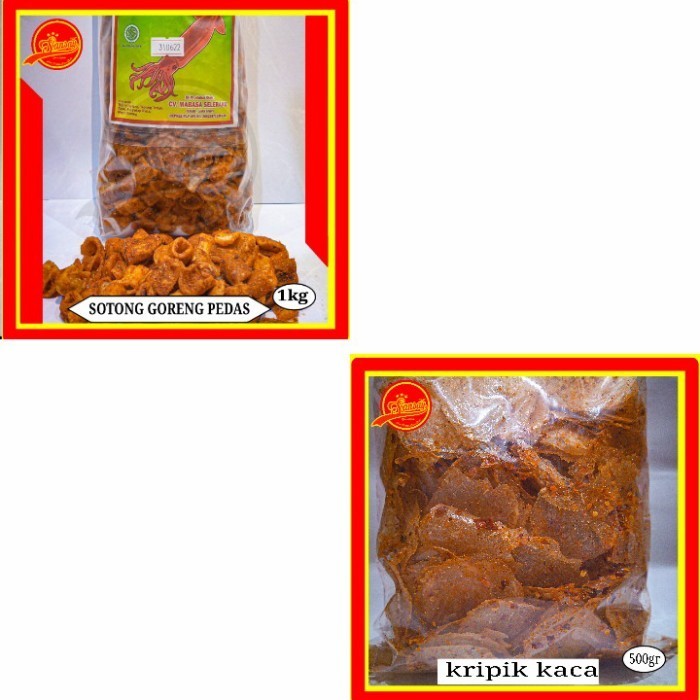 

Sotong Goreng Pedas@1Kg/Keripik Kaca@500Gr, Enak,Gurih,Pedas