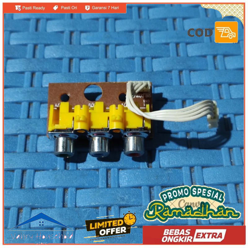 MODUL KOMPOSIT KOMPONEN RCA PCB GMC 808A MINI DVD PLAYER PORTABLE ORI