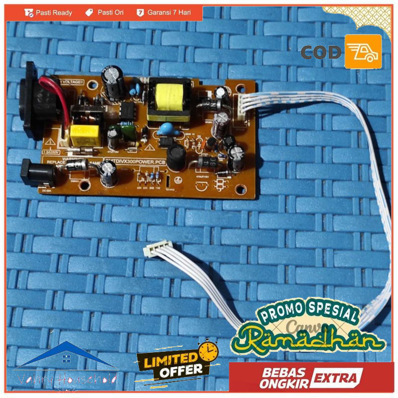 MODUL POWER AC SOCKET KABEL ADAPTOR GMC 808A DVD PLAYER PORTABLE ORI