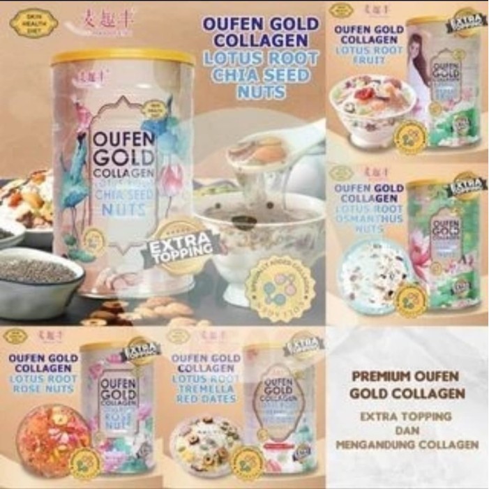 

Oufen Lotus Root Powder Gold Collagen Bubuk Akar Teratai
