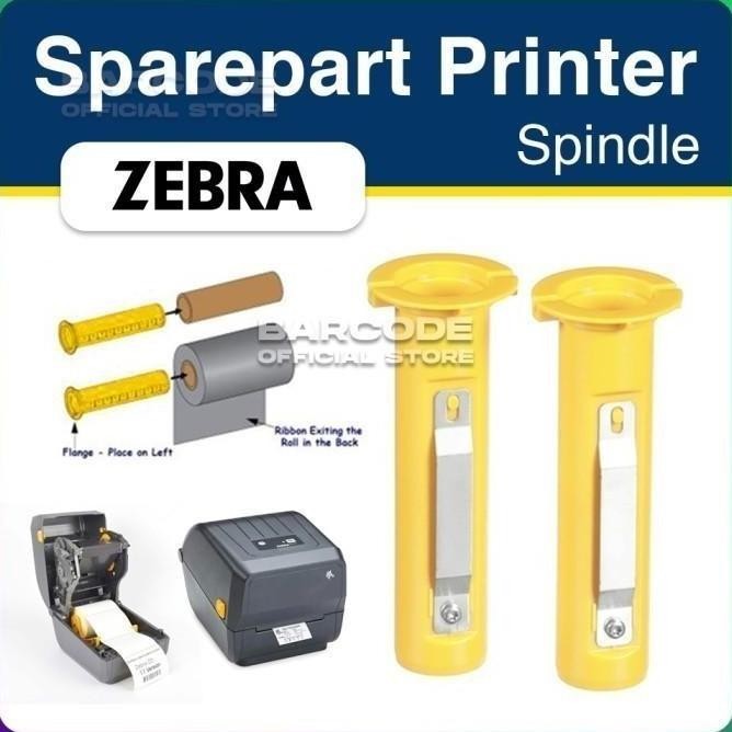 Sepasang Spindle Roller Core Ribbon 300 Meter Zebra Zd220 Zd888 Zd230