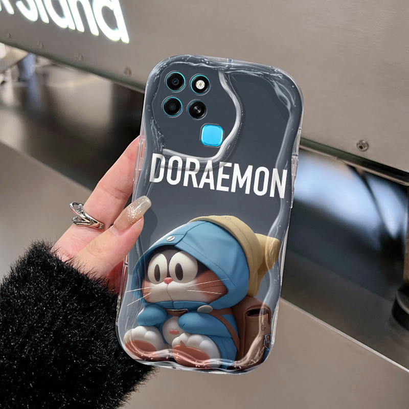 Casing Hp Untuk Infinix Smart 7 Smart 6 Smart 6 Plus Smart 5 Case populer Casing pola Spoof Doraemon