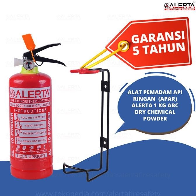 HARGA DISC - Tabung Alat Pemadam / APAR 1KG ALERTA / isi ABC Powder Set Komplit