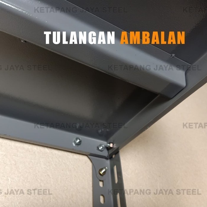 Ambalan rak besi siku lubang tebal 0.5mm K02