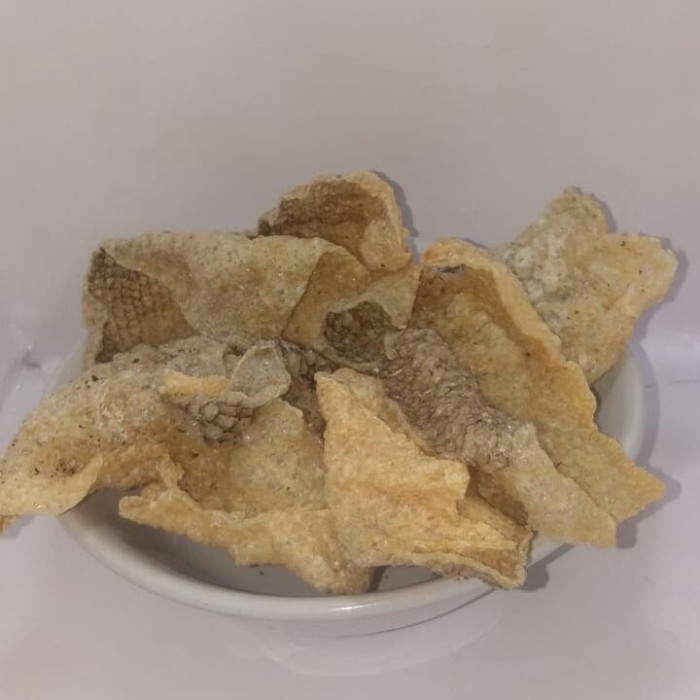 

Fish Skin Kerupuk Krupuk Keripik Kripik Kulit Ikan Salmon