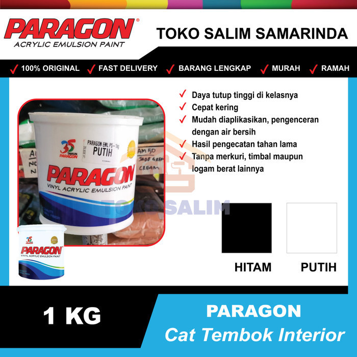 Buruan beli] CAT TEMBOK PARAGON 1KG PUTIH / HITAM