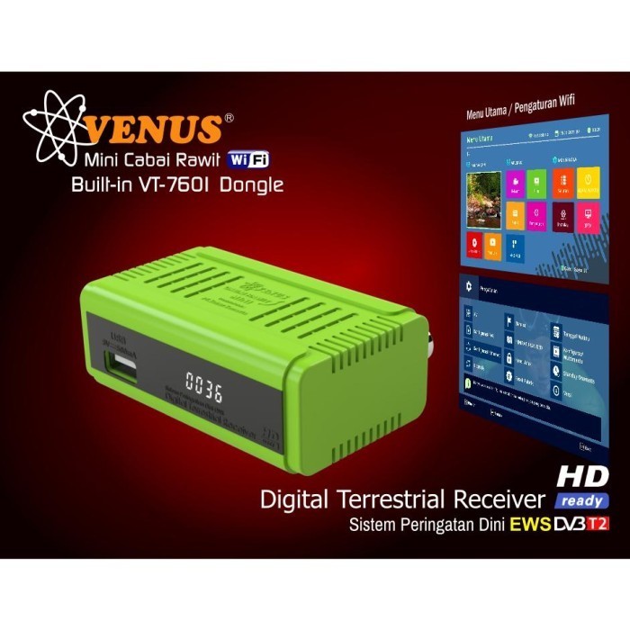 New Set Top Box Tv Digital Venus Cabai Rawit Ni Built In Dongle Wifi