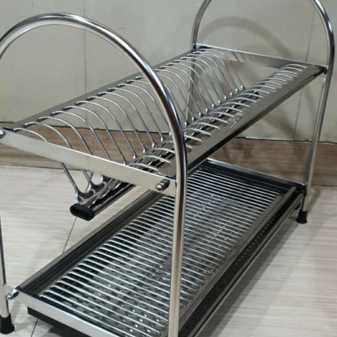 [Cod] Rak Piring Gelas Stainless 2Susun