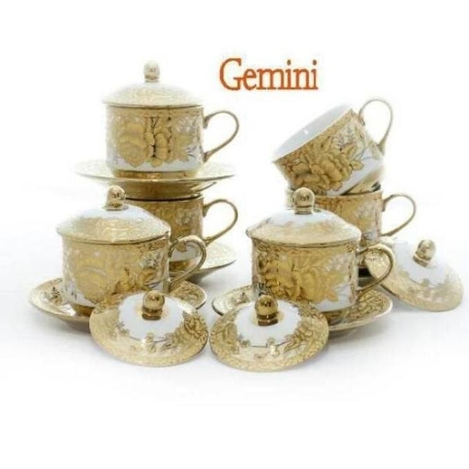 [Baru] Cup & Saucers W/ Cover Cr-Y85 Vicenza I Cangkir Set Vicenza