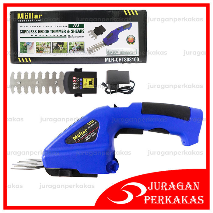 Mollar Cordless Hedge Trimmer Mesin Potong Rumput Dahan Taman Baterai