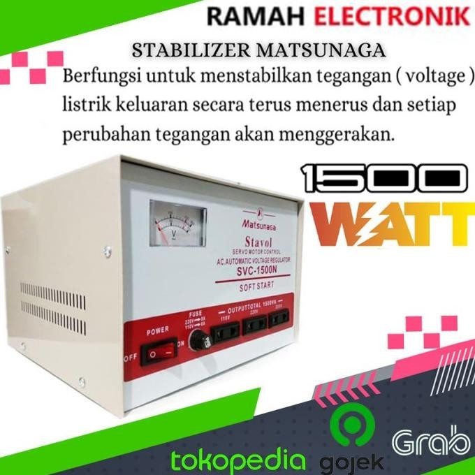 Stabilizer 1500 Watt Stabilizer Matsunaga 1500 Wat Penyestabil Listrik Terbaru