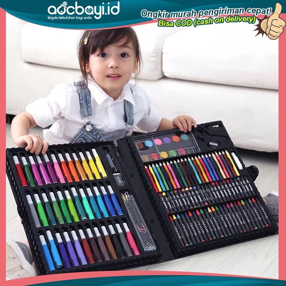

Eqw-68 Promo 6.6 Puncak Accbayi Acc0087 Crayon Set 150 Pcs Art Set Peralatan Gambar Lukis Isi 150 Pensil Warna Krayon Set Sale