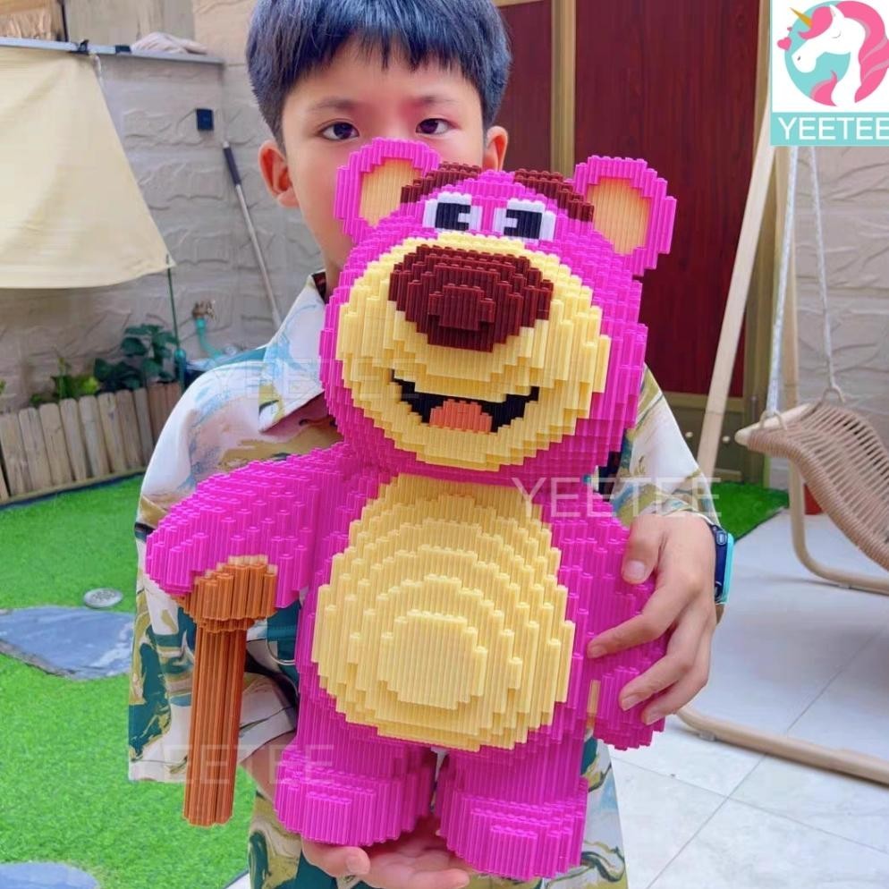 Nano Block Jumbo Lotso10000Pcs Besar Nano Block Violent Bear Series Bricks Education Nano Block / Ma