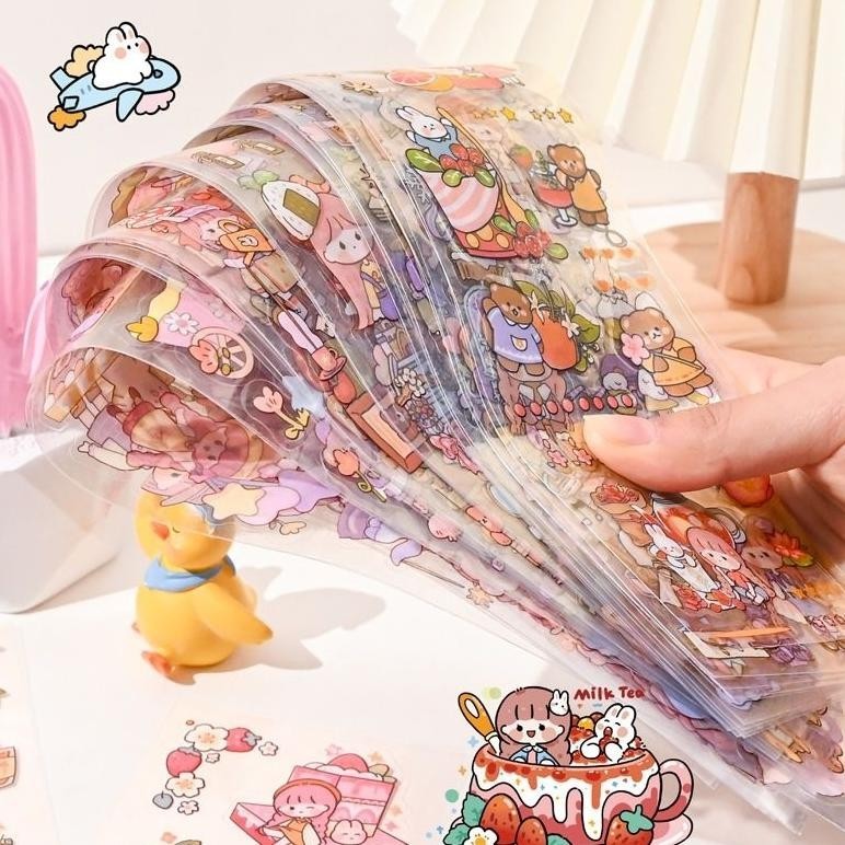 

Dalingshop [1 Lembar Panjang 39X7.8Cm] Stiker Panjang 2D Tumblr Stiker Laptop Stiker Hp Stiker Botol Sticker Momo 2D Promo