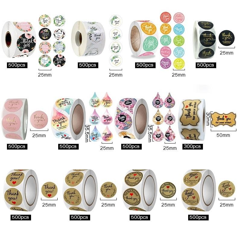 

Cod 500 Pcs / 1 Roll Stiker Terima Kasih / Sticker Thank You Stiker Terima Kasih Stiker Terima Kasih Makanan Seal Label Sticker-Gs Cod
