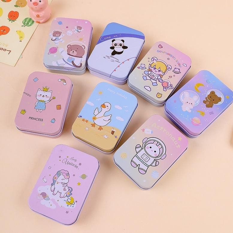 

[Kstuffind] Kotak Penyimpanan Kaleng Mini Tincase Tin Case Aksesoris Photocard Pc Stiker Sticker Accessories Organizer Box Besi Motif Lucu Tincan Can Vintage Murah Gratis Ongkir