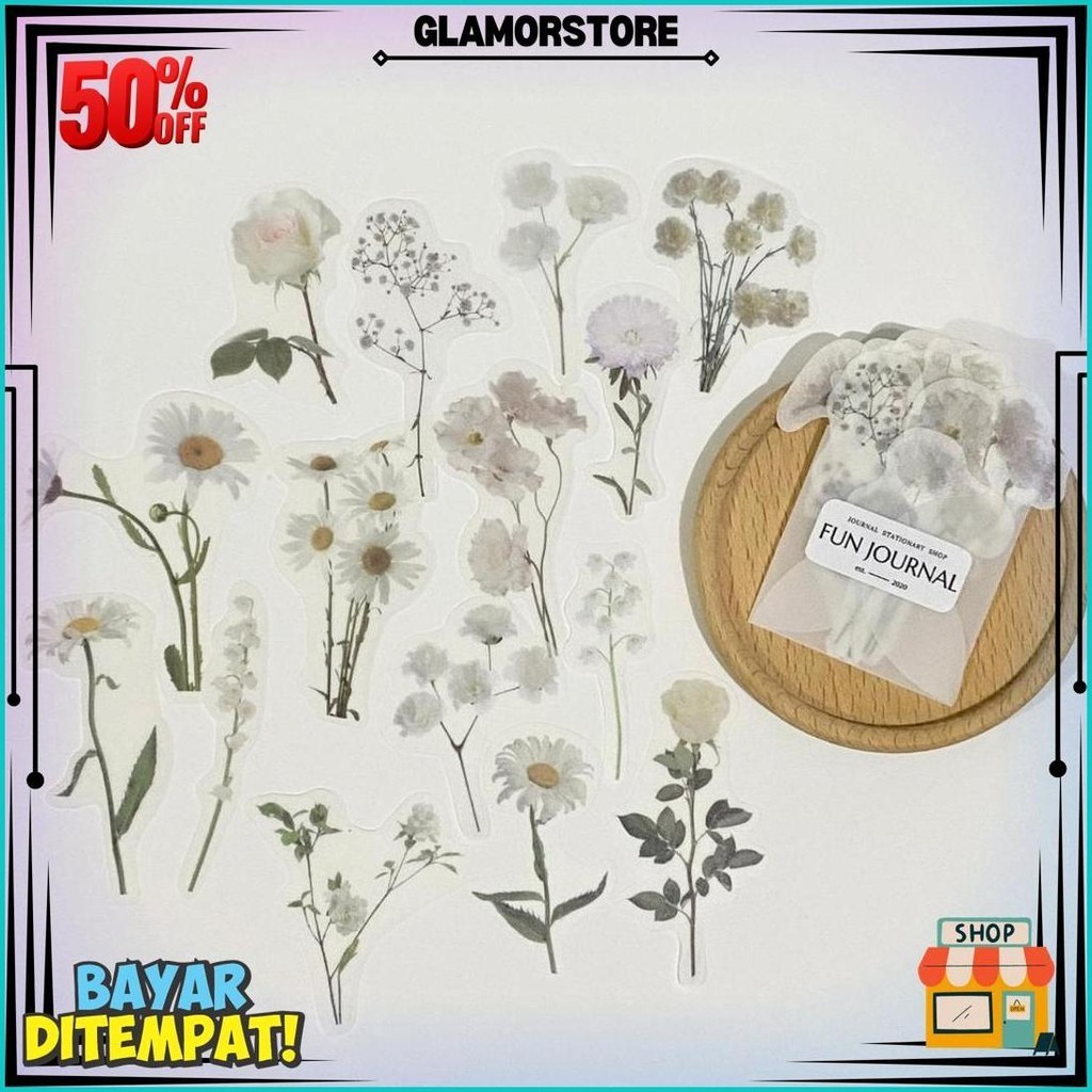 

Garden Flower On Washi Sticker Stiker Flakes Pack Untuk Jurnal Journal Bujo Scrapbook Diy Gratis Ongkir