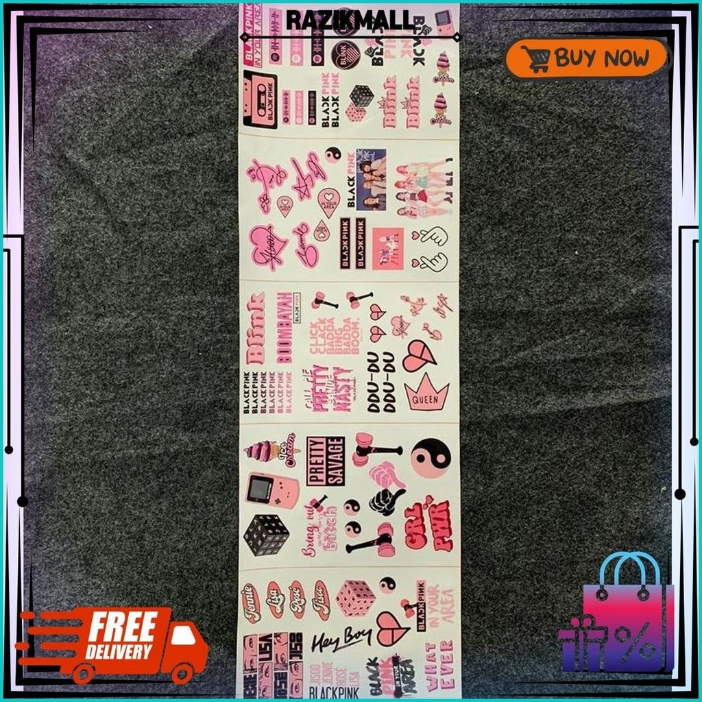 

75 Pcs Sticker Blackpink Anti Air Untuk Laptop Case Tumbler Koper Hp Dll Stiker Blackpink 101016 Promo