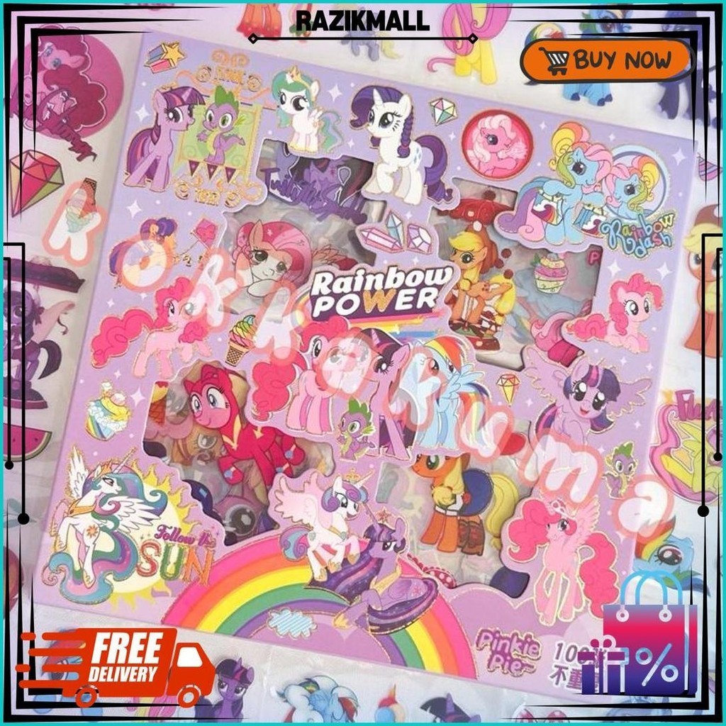 

( Kkm ) Unicorn My Little Pony Sticker Box 2D Dekorasi Anak Perempuan Journal Aesthetic / Jurnal Binder Stiker Box 1 Set Isi 72 Lembar Waterproof Anti Air Cod