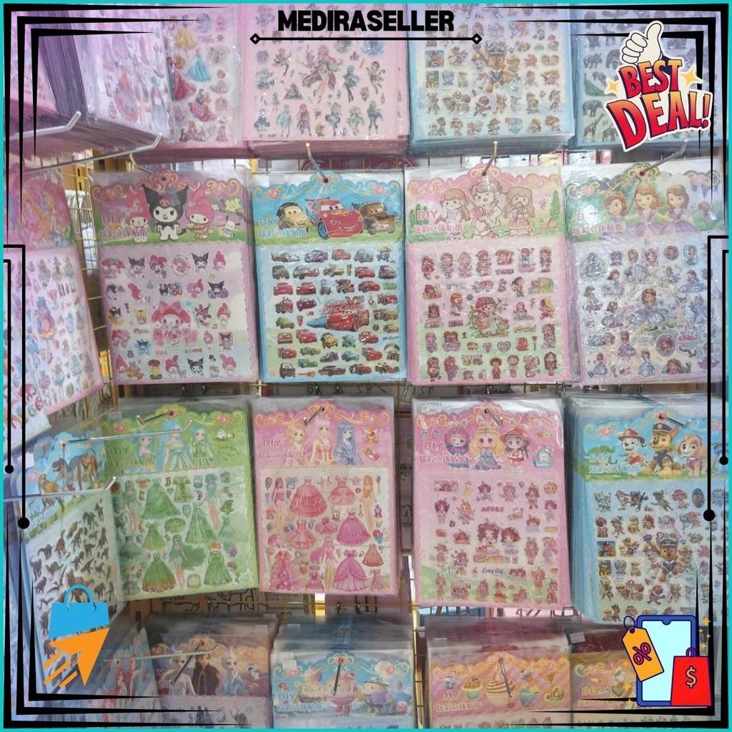

Stiker Timbul Karakter / Sticker Anak Lucu 3D Pilih Tema / Mainan Tempel Stiker Puffy Sale
