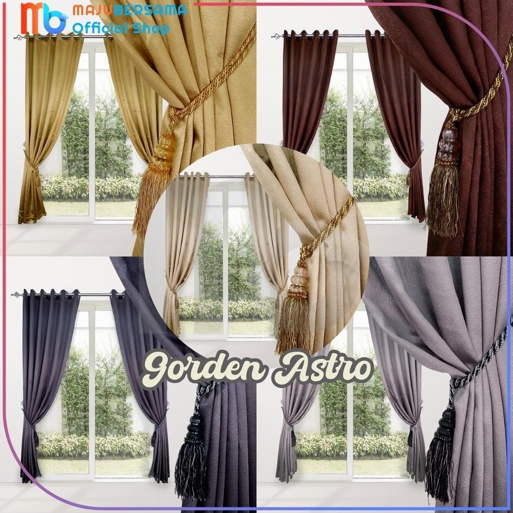 [PROMO] Gorden blackout Motif Embos /Gorden jendela Minimalis/Tirai Gorden ( Lebar 135 CM ) FREE 1 P