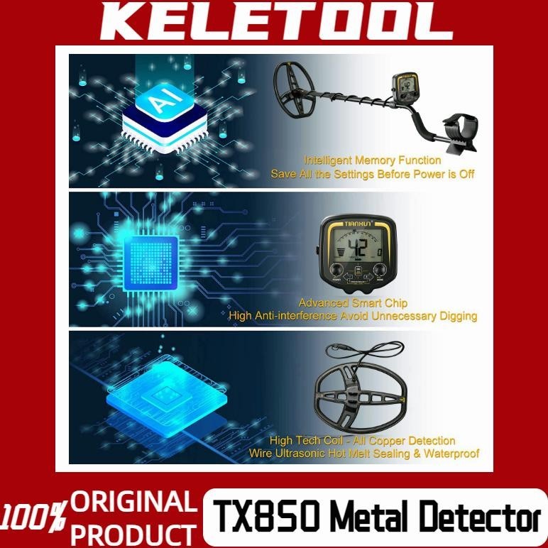 DFG Keletool TX850 detektor logam emas metal detector metal detector pencari emas metal detektor pen